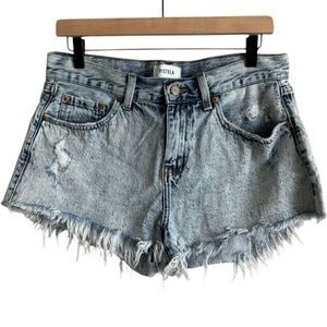 Pistola Blue Jean Shorts Distressed Cut Off
